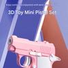 3D Spielzeug Mini Pistole 2-teiliges Set, Spielzeug Blau + Spielzeug Rosa