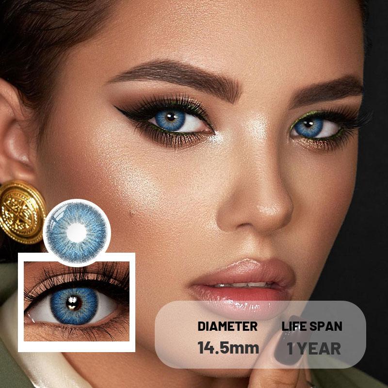 AMARA 1 Paar Farbige Kontaktlinsen Jahreslinsen Natürlicher Look Braune Augenlinsen Graue Kontakte Blaue Linsen Grüne Augenlinsen