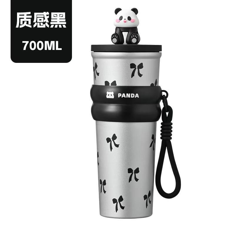 Water bottle Stainless steel thermal insulation straw cup Large capacity accompanying cup Water cup Support LOGO