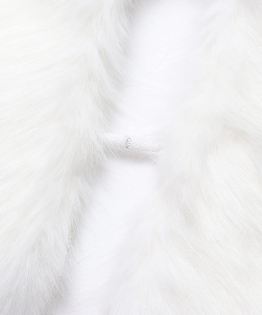 KYOETSU Coming-of-Age Ceremony Fur Shawl with Snap Buttons (White)