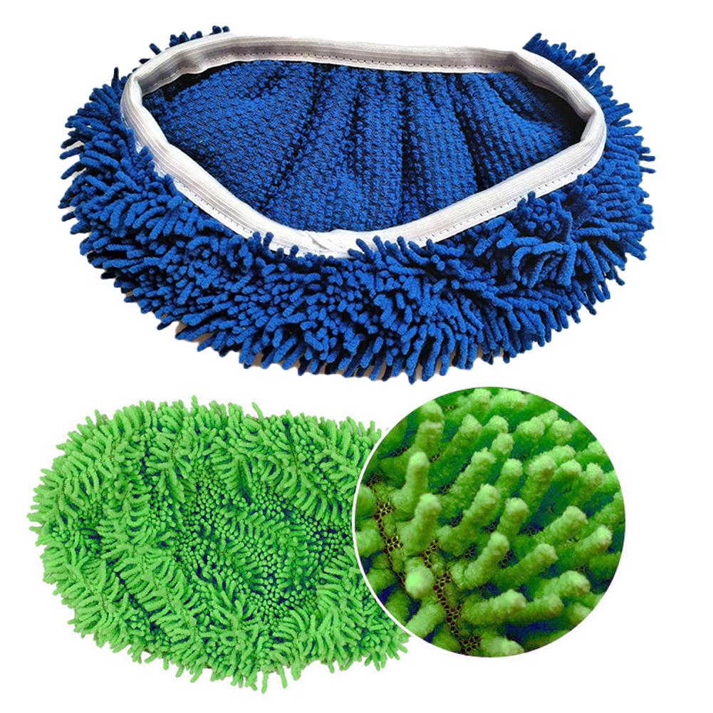Verdicktes elastisches Band Flachmopp-Pads Korallenfleece/Mikrofaser/Chenille Ersatz Rotierender Kehrmopp Waschbares Feuchtwischtuch zur Bodenreinigung