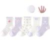 5 Pairs Cotton Childrens Mesh Socks Soft Thin Summer Sock Kids Baby Candy Sock Girls Breathable Flower Casual Cute Socken