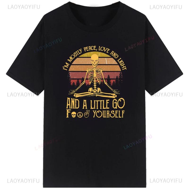 Pánské volnočasové tričko Vintage Namaste Matka Explicitní 3D tričko Pánské Bavlněné S kulatým výstřihem Topy Letní trička