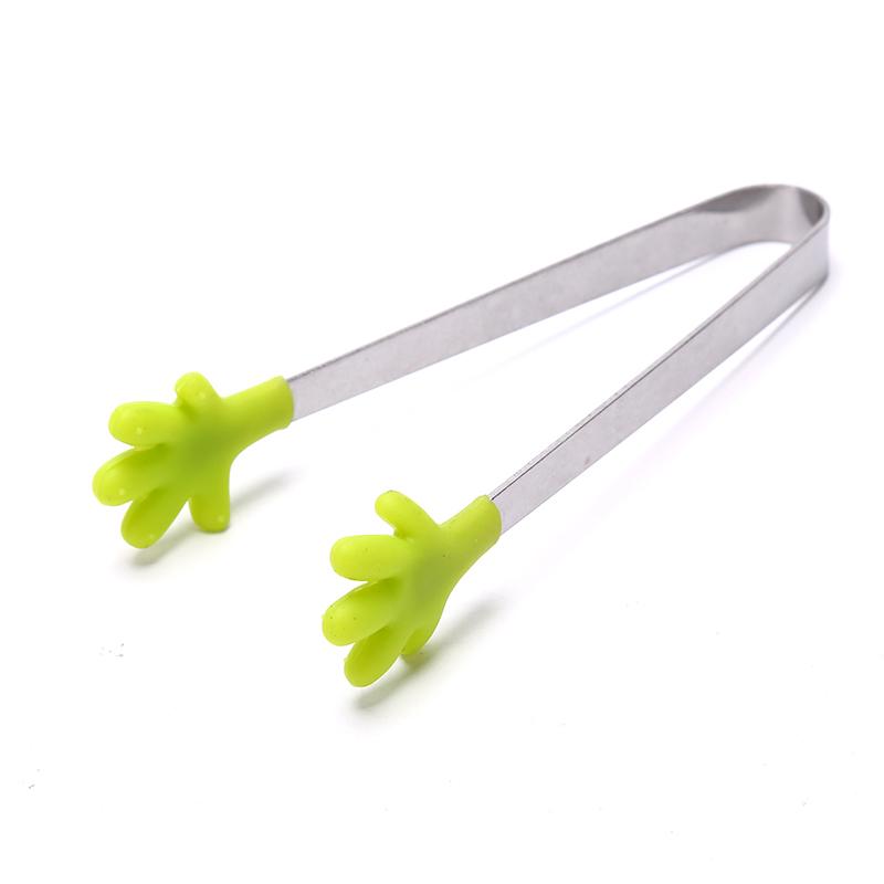 Mini Silicone Food Clip Non Slip Ice Square Coffee Sugar Bbq Tong Kitchen Tool