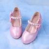 Girls' Soft-Soled Leather Dress Shoes, White Princess Performance Heels