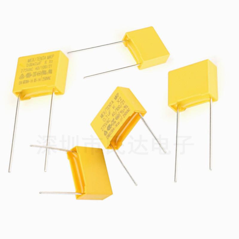 X2 Safety Capacitors: 275V 102K/103K/104K, Capacitance: 0.001µF/0.01µF/0.1µF, 275V 100nF