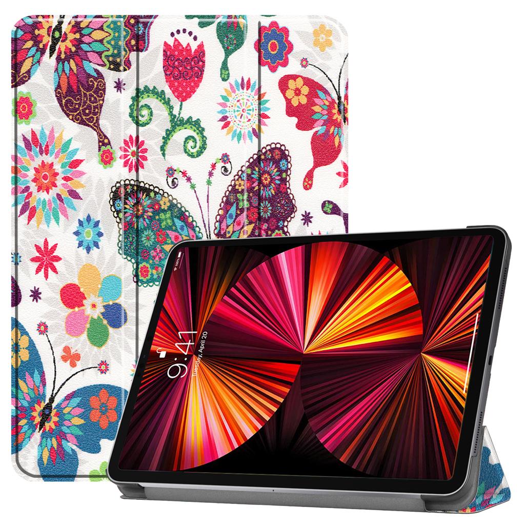 Customizable Embossing Cartoon Pictures Trifold Folio Stand Hard Back Tablet Case for iPad Pro 11" 2021