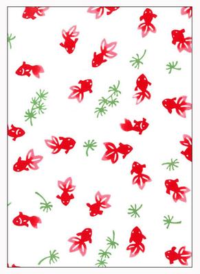 Tenugui Hand Cotton Made In Japan Goldfish Niwa-zome (Japanese Towel) - Chū-sen (Dyed) - 100% - - (Small)