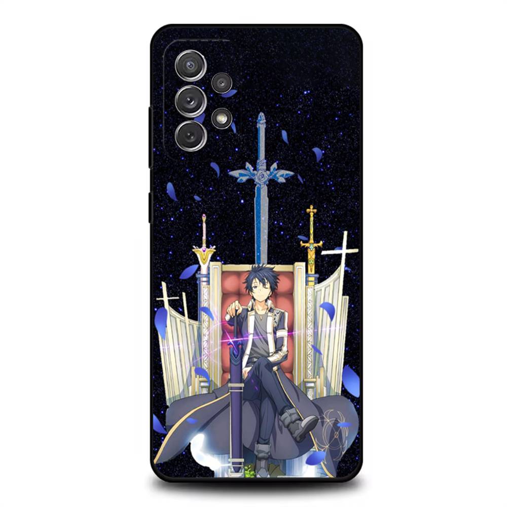 Sword Art Online SAO Kirigaya Phone Case For Samsung S25,S24,S21,S22,S23,S30,Ultra,S20,Plus,Fe,Lite,Note,10,9,5G Black Cover