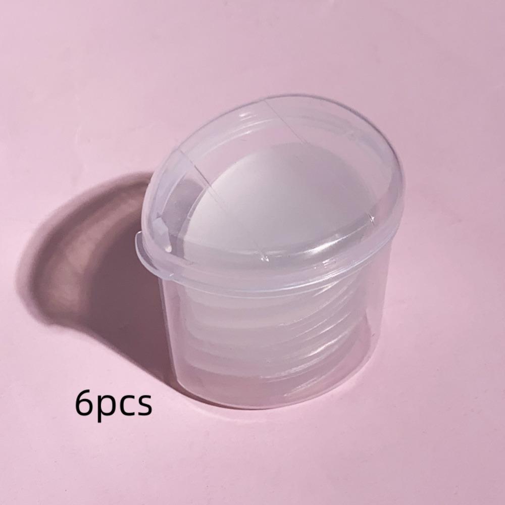 6pcs Mini Silicone Fingertips Powder Puff Reusable No Powder Eating Powder Cosmetic Puff Transparent Makeup Tool Jelly Puff