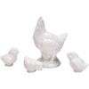 Cute Pure White Porcelain Chicken Figurines  Cute Animal Statue  Home Decoration  Bonsai Micro Landscape  Small Ornaments