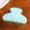 Hair Claw No Slipping Strong Grip Medium Size Back Head Hair Clip Rhinestone Imitation Pearl Flower Pattern Shark Hair Claw