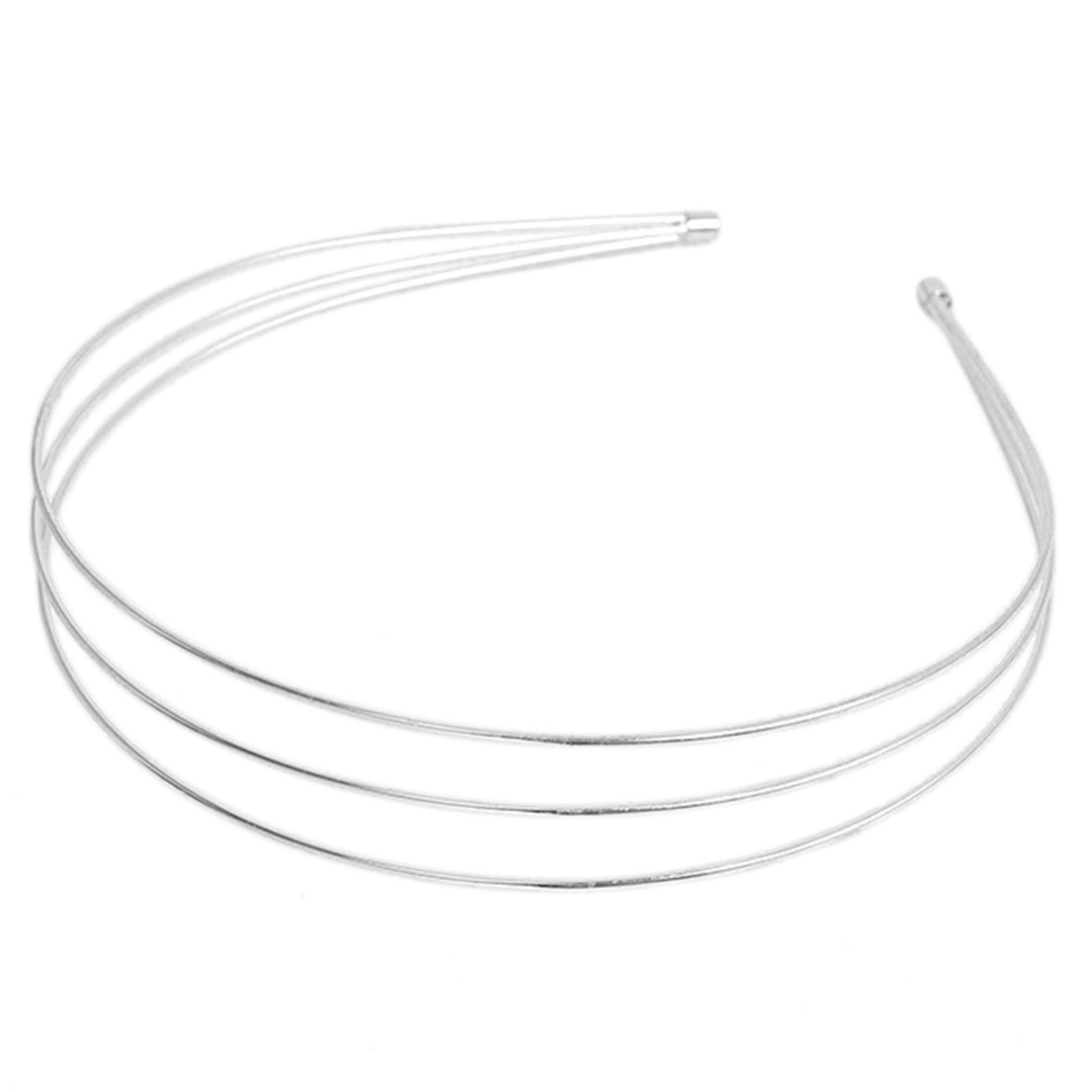 

Metal 2/3 Layer Headbands Row Wire Headband for Womens Wedding Hair Band Elastic Metal Hairband for Girls