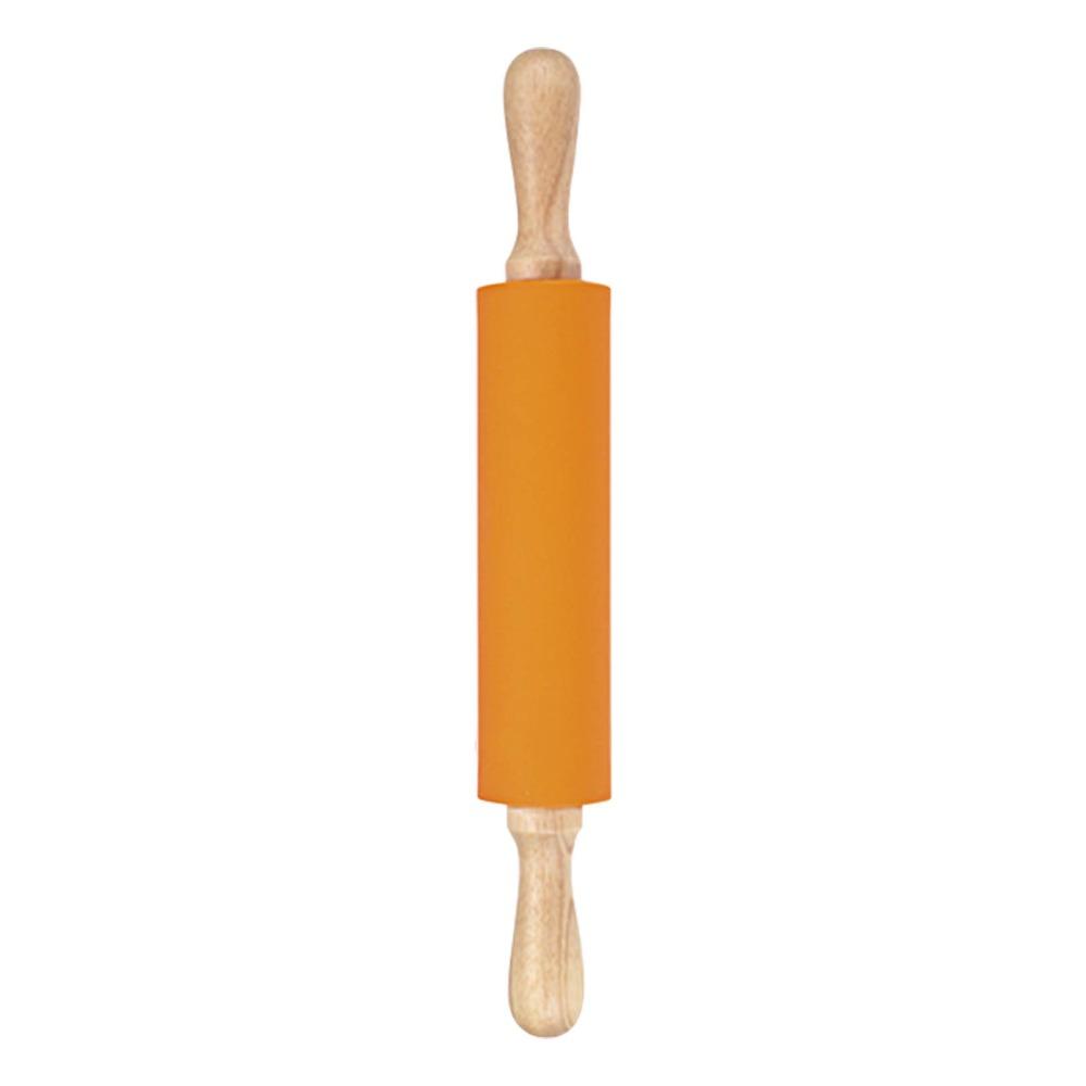 Non Stick Surface Silicone Rolling Pin Wooden Handle Rolling Pin Dough Dumpling Wrappers Pizza