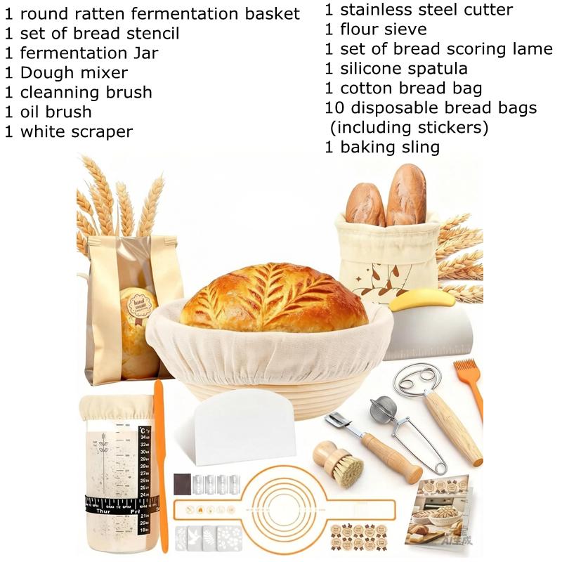 Rattan Banneton Complete Tool Set Sourdough