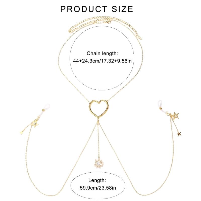 Elegant Alloy Body Chain Necklace Not Piercing Body Accessories Chest Chain Suitable for Beach Vacations and Nightclubs