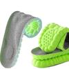 (43.44-Gray.on.green)Soft 4D Insoles for Men and Women Comfortable Anti Fatigue Arch Support Massage