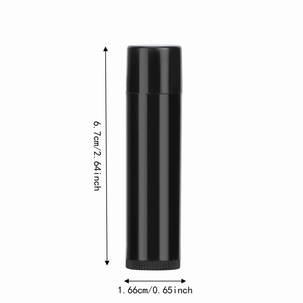 100Pcs Black Lip Balm Container PP Lip Balm Bottle Empty Cosmetic Tools  For DIY Lipstick