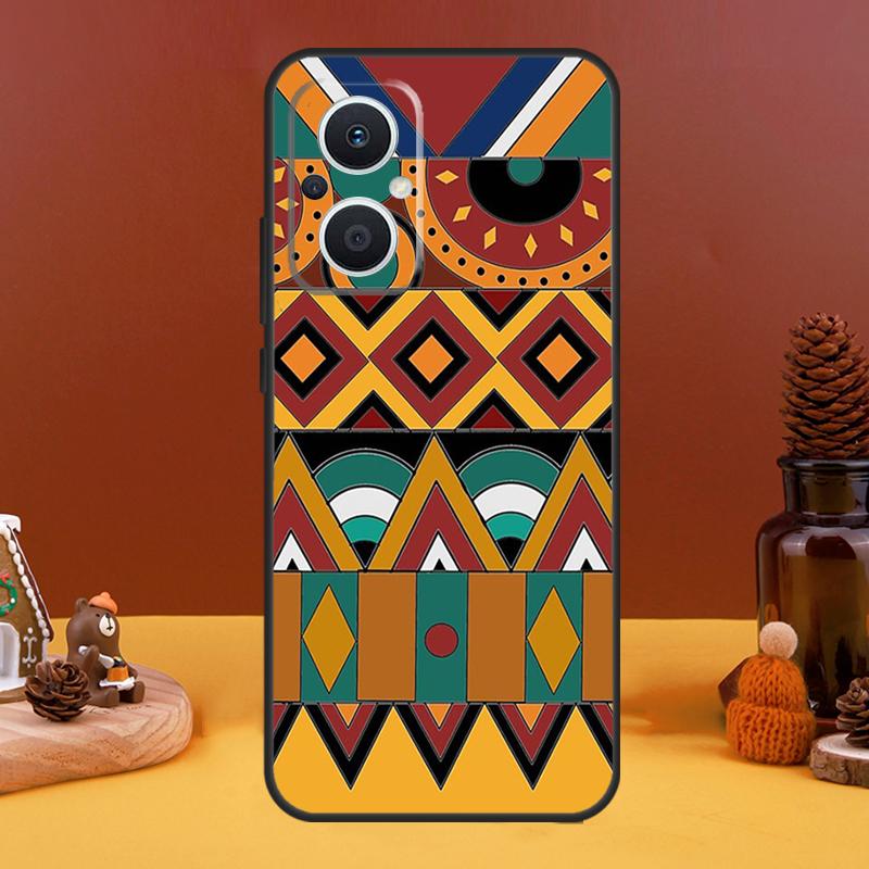 African Fabric Print Case For OPPO Reno 4Z 5Z 8T 10 Pro 11 F 4 6 7 8 5 Lite OPPO Find X6 X5 Pro X2 X3 Lite Cover