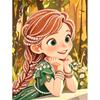 Disney Pearl Painting Princess Anna DIY Pearl Art Painting Pearl Gem Painting Pictures Crafts Special Shape Home Wall Decoration