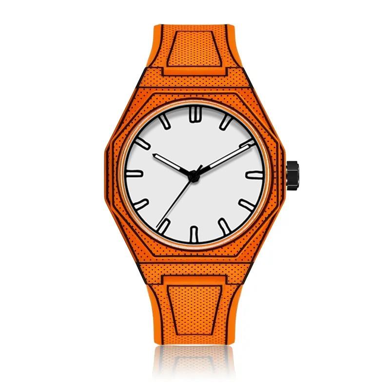 PINTIME Luxury Men Watch Classic Men's Quartz Wristwatch Simple Male Sports Silicone Strap Man Casual Watches