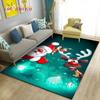 Tapete de área de Papai Noel Feliz Natal, tapete de carpete para sala de estar, quarto, sofá, capacho, decoração, tapete de chão antiderrapante para brincadeira de criança, presente