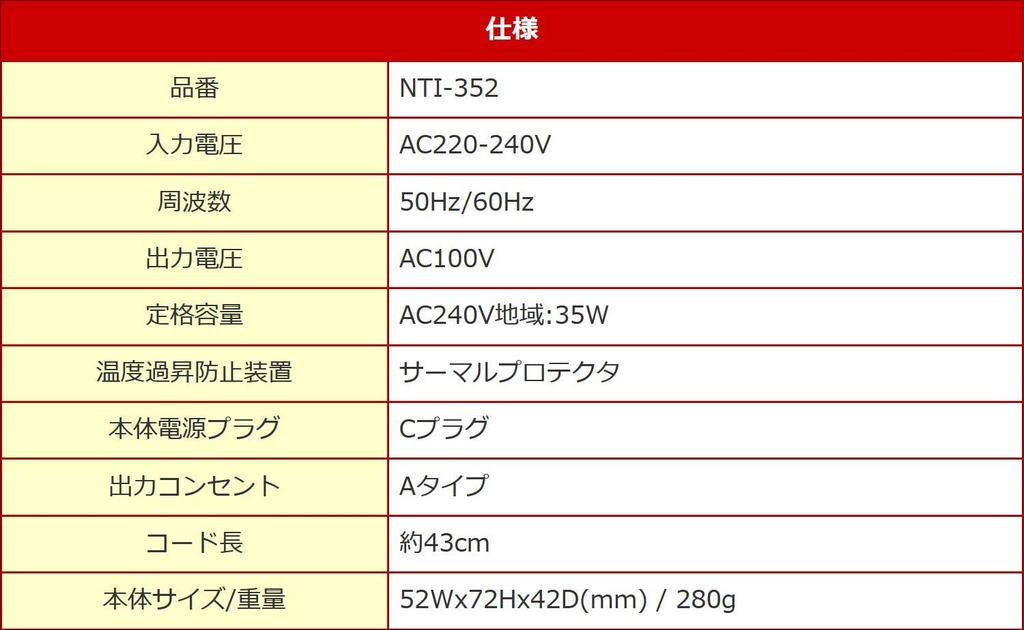 Kashimura NTI-352 Transformer for International Use, 220-240V/35VA