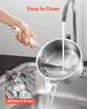 1.5 QT Saucepan with Steamer, Stainless Steel Saucepan with Glass Lid, Multipurpose Nonstick Stainless Steel Sauce Pot with Ergonomic Handle, Friendly