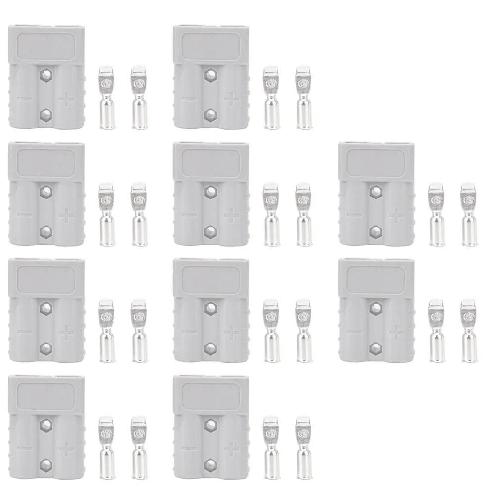 10 PCS 50A 600V Battery Power Connector 16mm² 6AWG Silver-plated Copper Battery Quick Connect Quick Disconnect