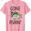 Gone Fishing T Shirt Boys Kids Toddler Cute Bass Vintage Washed Streetwear Stylish Soft Stretched Unisex Slightly Casual