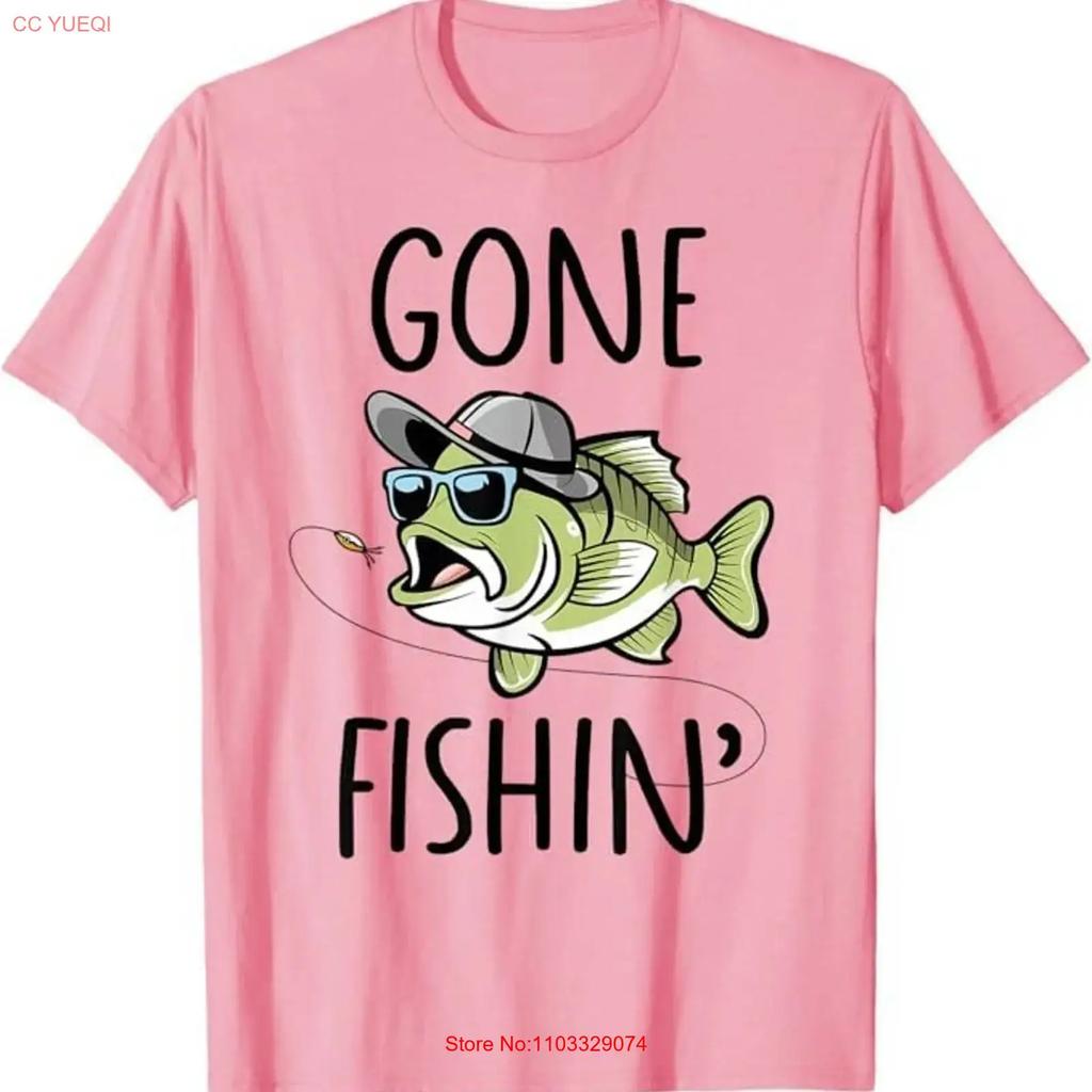 Gone Fishing T Shirt Boys Kids Toddler Cute Bass Vintage Washed Streetwear Stylish Soft Stretched Unisex Slightly Casual
