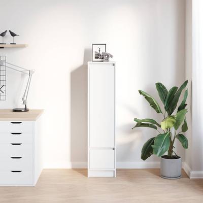 Highboard White 29.5 X 34 X 119.5 Cm Particleboard