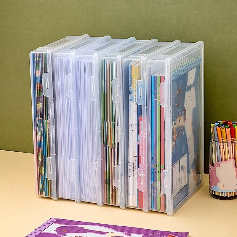 A4 Storage Box, Paper Box, Transparent, Office, Art, Exam Paper, Plastic Box, Document Box, Certificate Organizer