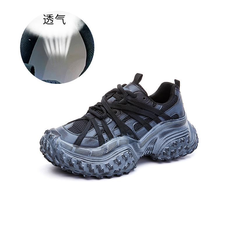 Foam sole dad shoes women's 2025 spring new retro dirty shoes thick sole heightening sports shoes versatile casual shoes