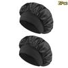 Satin Sleep Bonnet 2Pcs Soft Stretch Wide Elastic Band Breathable Hair Care Headscarf for Home Night Sleeping