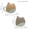 [Kawaiku] "Nikoichi" Cute Round Mug Set, Pair - Large, Approx. 13x10cm, 390ml, Shiba Inu Design, White Braun Approximately 12.5 x 9.7