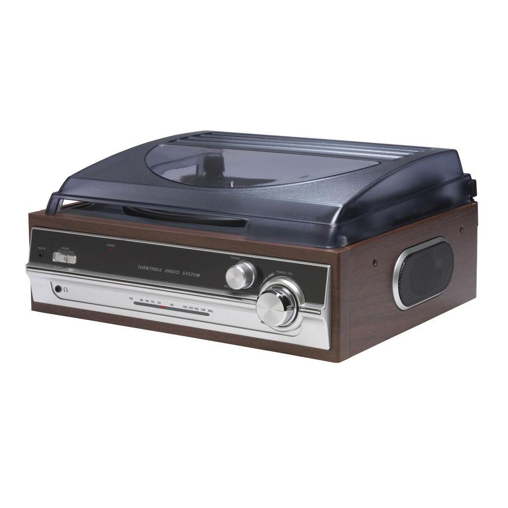 Denver VPR-190 turntable with FM radio and built-in speakers Brown