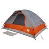 Dome Family Tent for 6 Persons Grey and Orange Waterproof