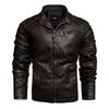 Herbst und Winter Herren Motorrad Plus Samt Leder Casual Jugendjacke