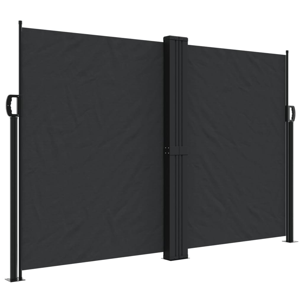 Retractable Side Awning Black 160 x 1000 cm