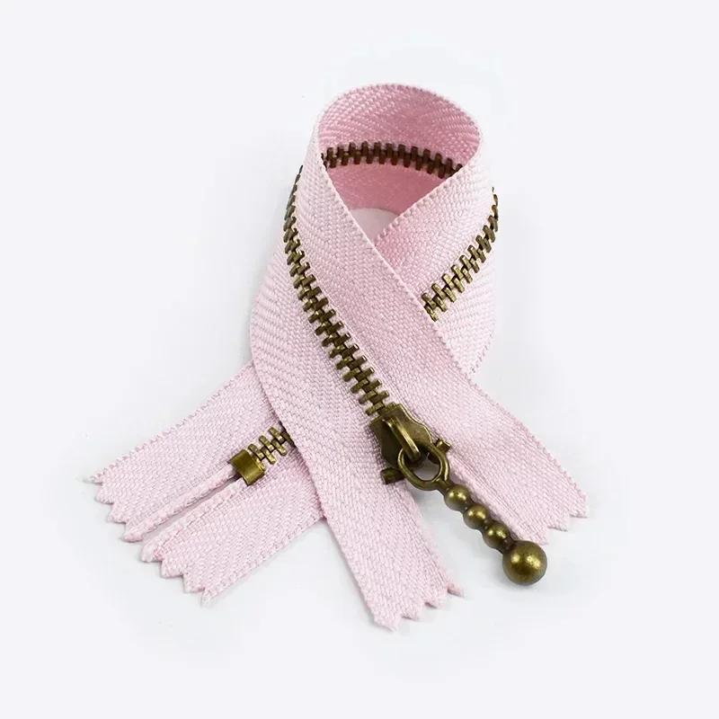 5-20Pcs 3# Metal Zippers 15/20/25/30/40cm Close-end Zipper Bag Clothes Closure for Sewing Bronze Teeth Zip Repair Kit Accessory