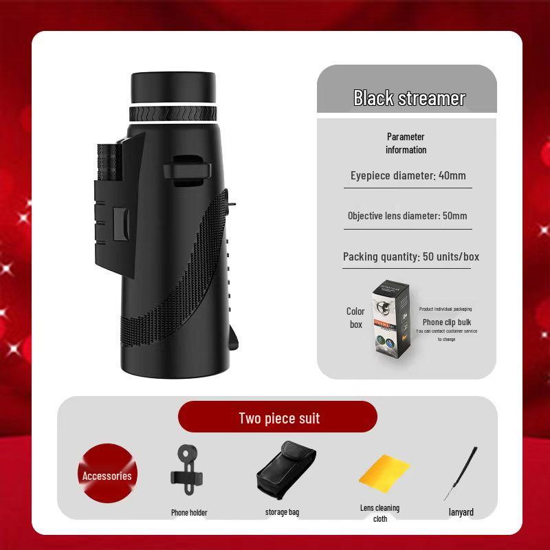 High-Definition Monocular Telescope with Night Vision for Outdoor and Mobile Photography