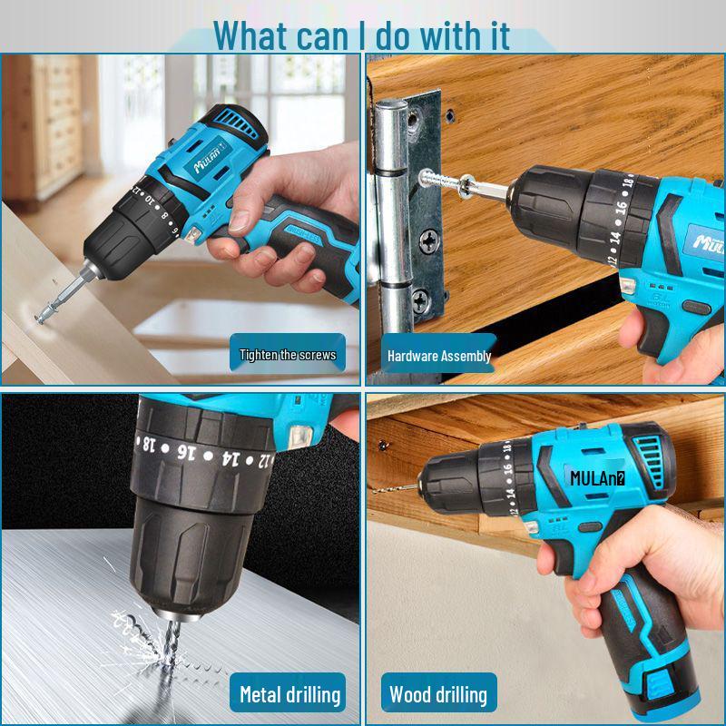 German Mulan Multifunctional Electric Screwdriver & Drill with Rechargeable Lithium Battery