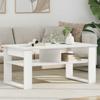 White Coffee Table with Storage 96 x 54 x 44 cm Particleboard