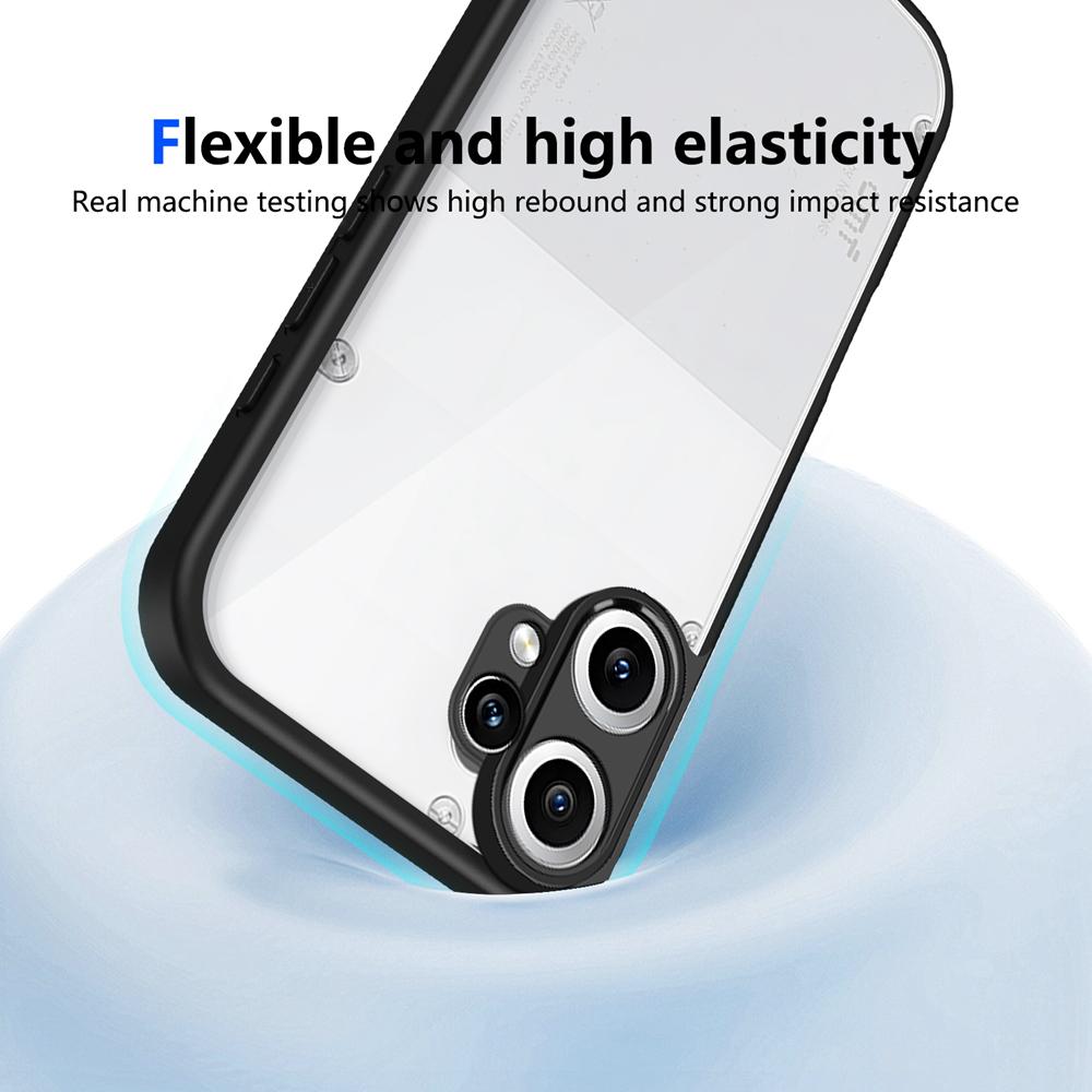 KEYSION Transparente Hülle für Nothing CMF Phone 2 Pro 1 Weiches Silikon + PC Klare Stoßfeste Handy-Rückabdeckung für CMF Phone 1 2 Pro