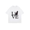 Oversized T Shirt Black Love Cat Print Graphic Tee For Casual Wear And Street Style
