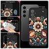 Retro Flower Print Lanyard Phone Case For Samsung Galaxy A57 A17 A56 A16 A55 A15 A36 S24 S25 FE S26 S25 S23 S22 Ultra Soft Cover