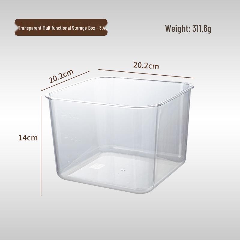 PC Acrylic Flip-top Jam Box with Lid for Milk Tea Shops - Transparent Sectional Tray for Pearl, Coconut Jelly, and Seasonings