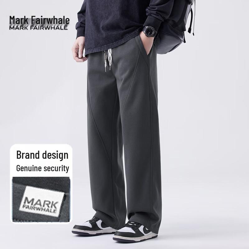 MARK FAIRWHALE Men s Casual Cotton Blend Straight-Leg Pants 2XL серый