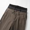 Light luxury winter woolen trousers men's casual pants men's slim straight trousers British elastic casual trousers nine points